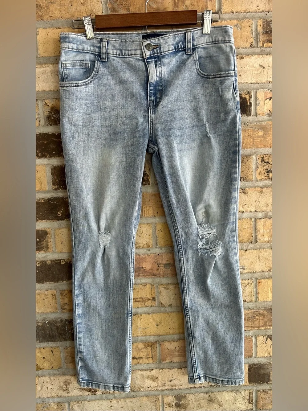 5 for $25🔥Vintage Express Distressed Light Washed Jeans Boys Size 14H‎
